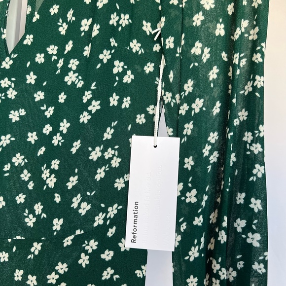NWT Reformation Joy Floral Open Back Long Sleeve Dress Size 4 - Picture 13 of 15